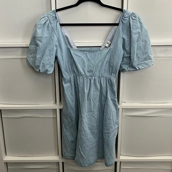 Show Me Your Mumu Smitten Babydoll Dress in Sky Blue - Picture 6 of 8